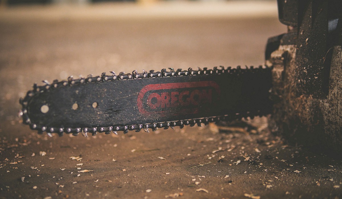 a chainsaw
